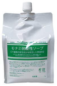 画像1: モナミ　7種類の保湿成分配合　弱酸性　ボディソープ　業務用　1Ｌ　無香料　20本入り (1)