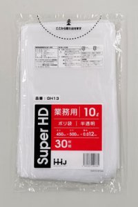 画像1: ポリ袋　10L　45×50ｃｍ　厚さ0.012　30枚入り　60冊　 (1)