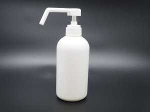 画像1: 無地シャワーポンプ500ml（MK500・K306ポンプ）アルコール対応　１０本セット (1)